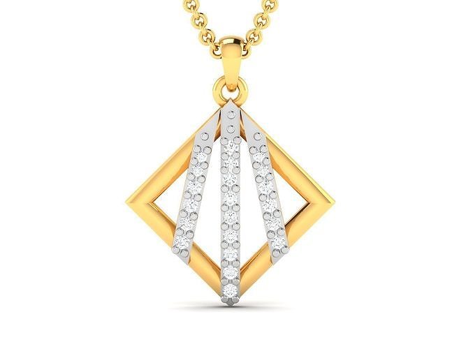 DP-5432 diamond pendant in gold