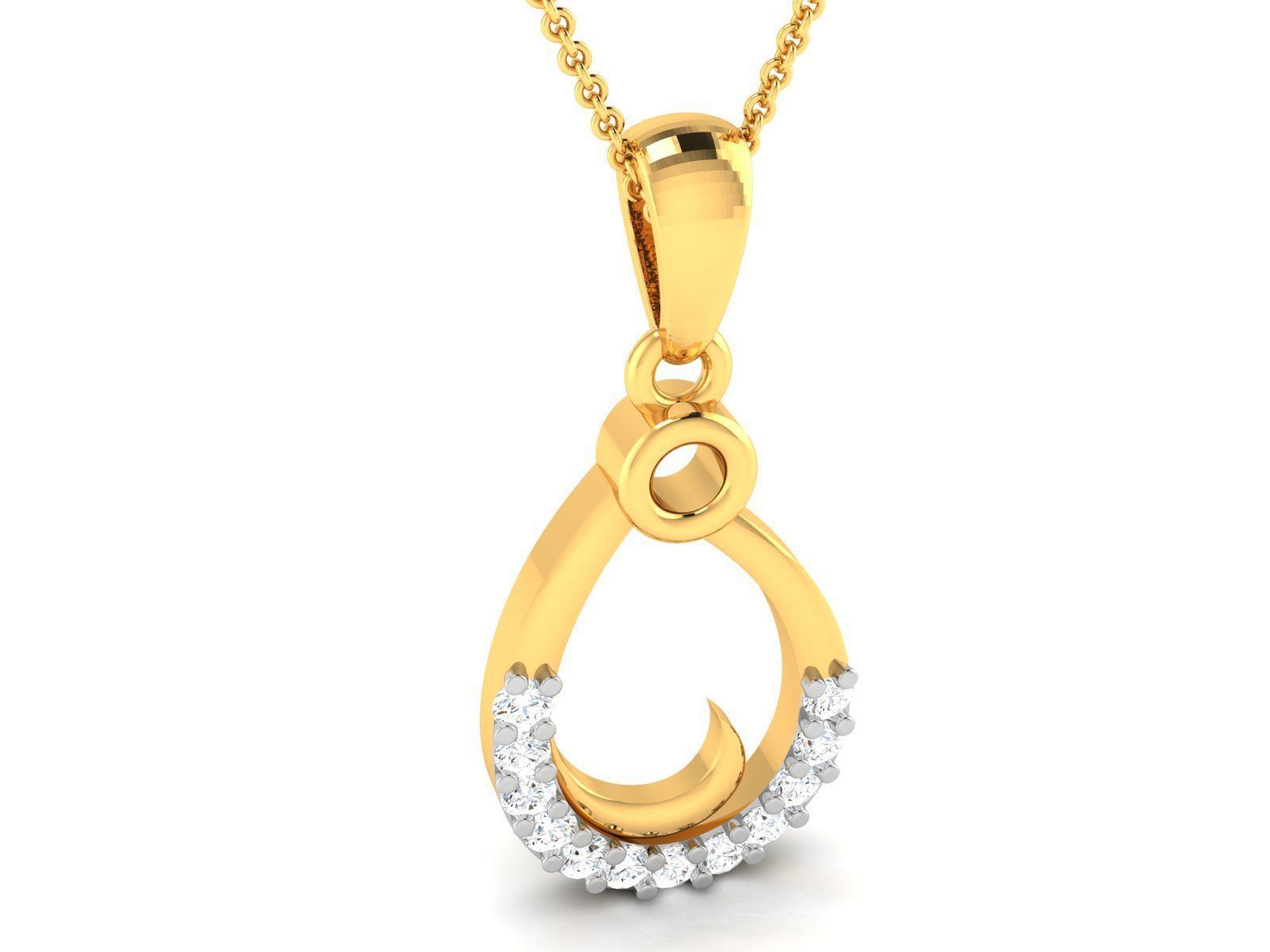 Women pendant 3D print model_2