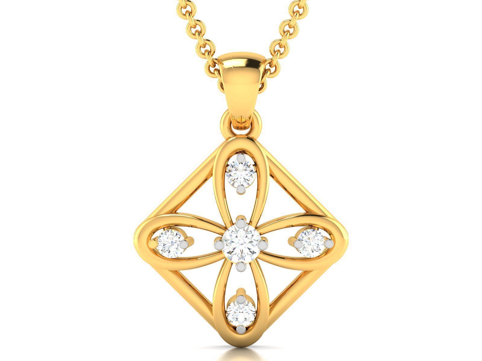 Women pendant 3D print model_2