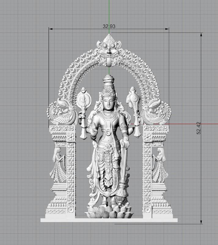 vishnu narayan bhagwan 3D print model_4