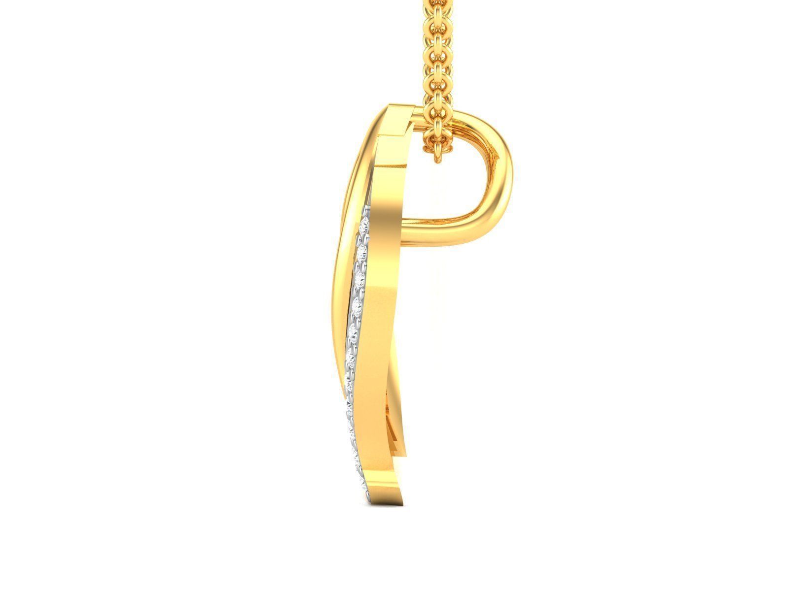 Women pendant 3D print model_2