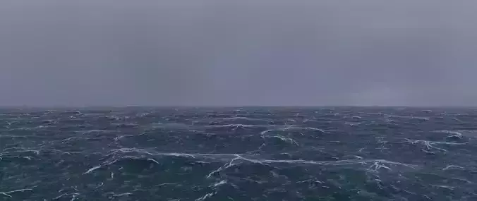 Ocean with animation 3D model