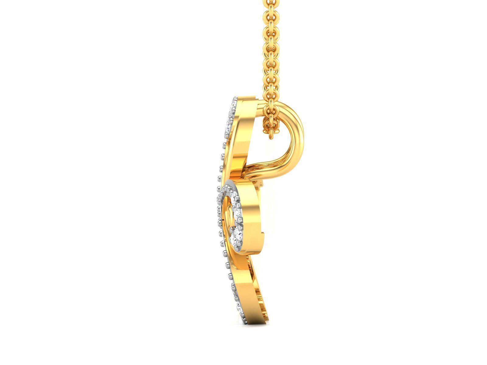 Women pendant 3D print model_2