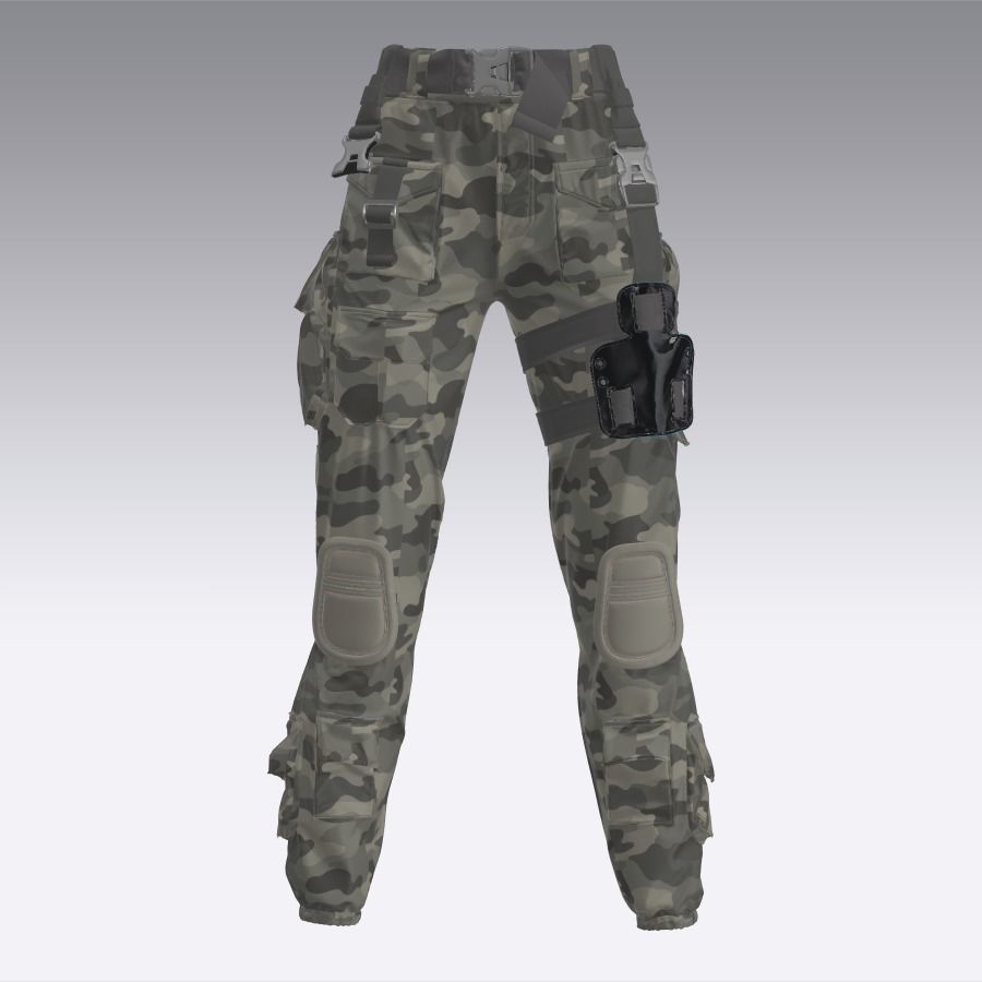 Military trousers - pants  Marvelous designer project and OBJ 3D model_8