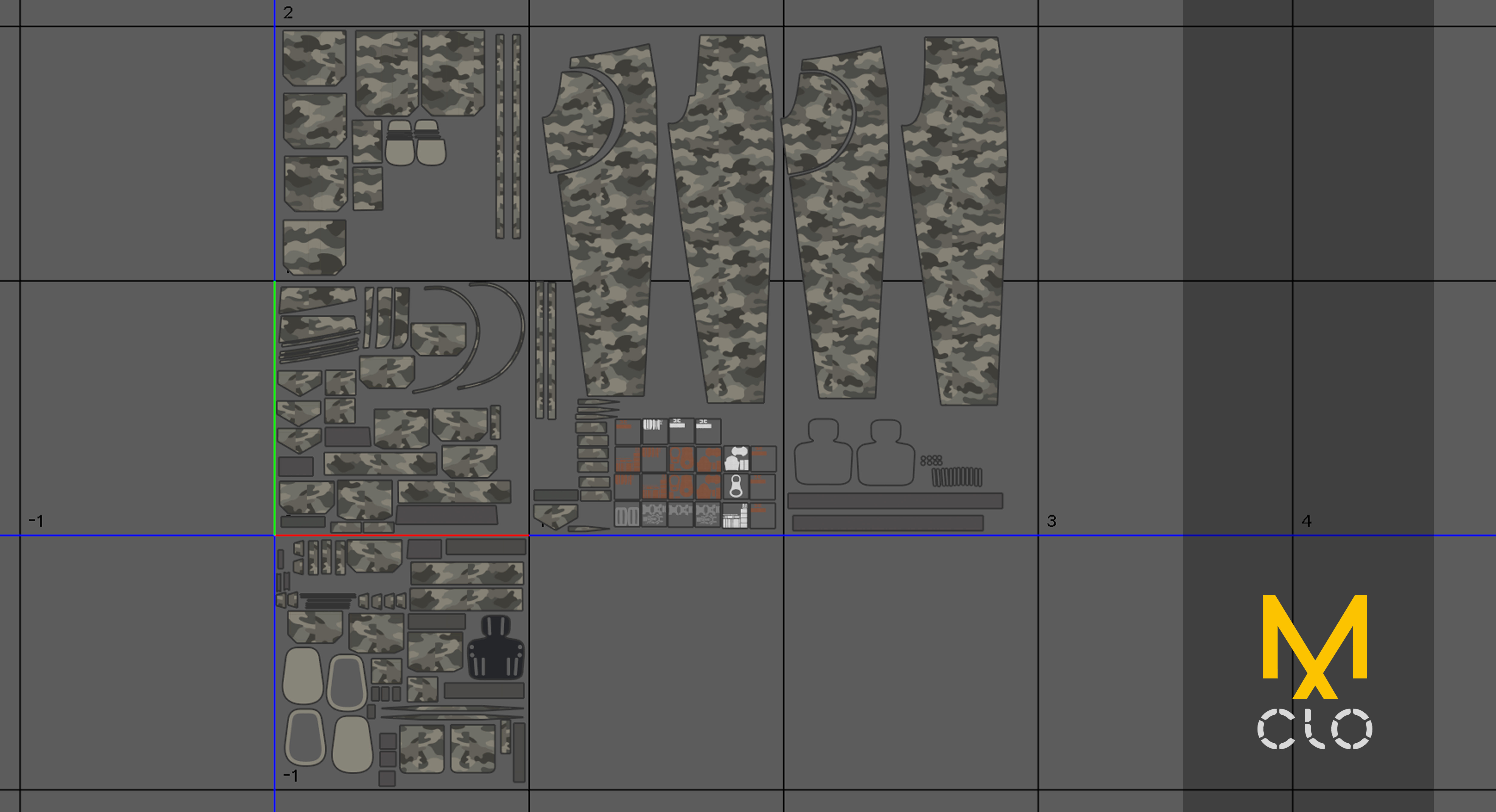 Military trousers - pants  Marvelous designer project and OBJ 3D model_7