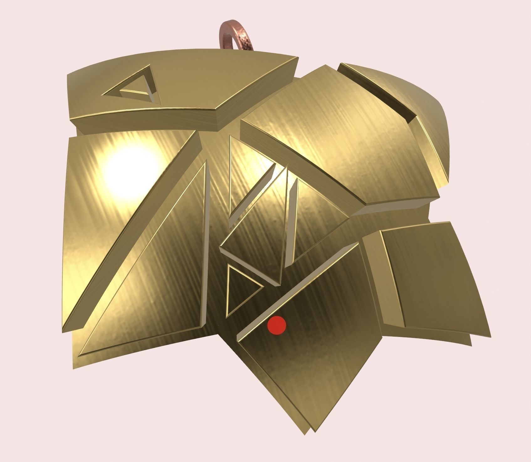 Robotic fish pendant 3D print model_9