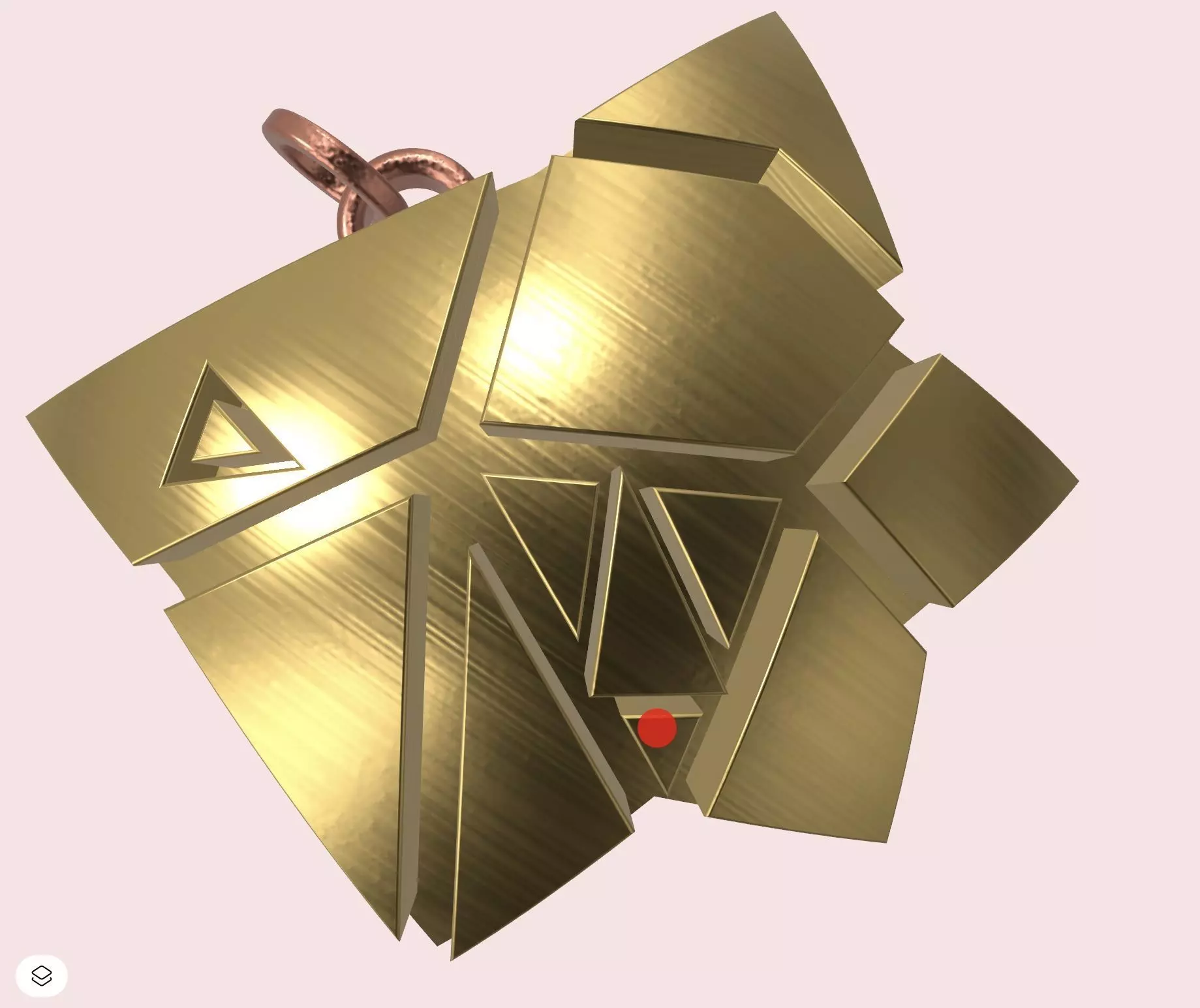 Robotic fish pendant 3D print model_0