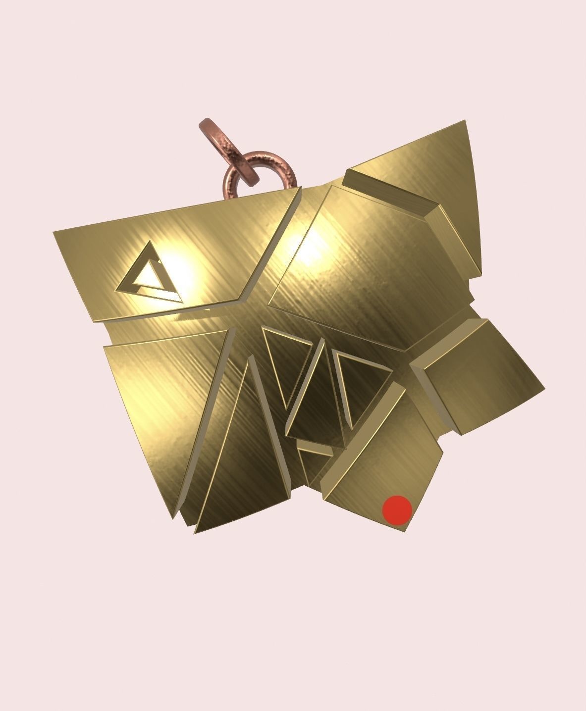 Robotic fish pendant 3D print model_6