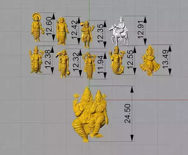  Dashavatara stl file only 3D print model