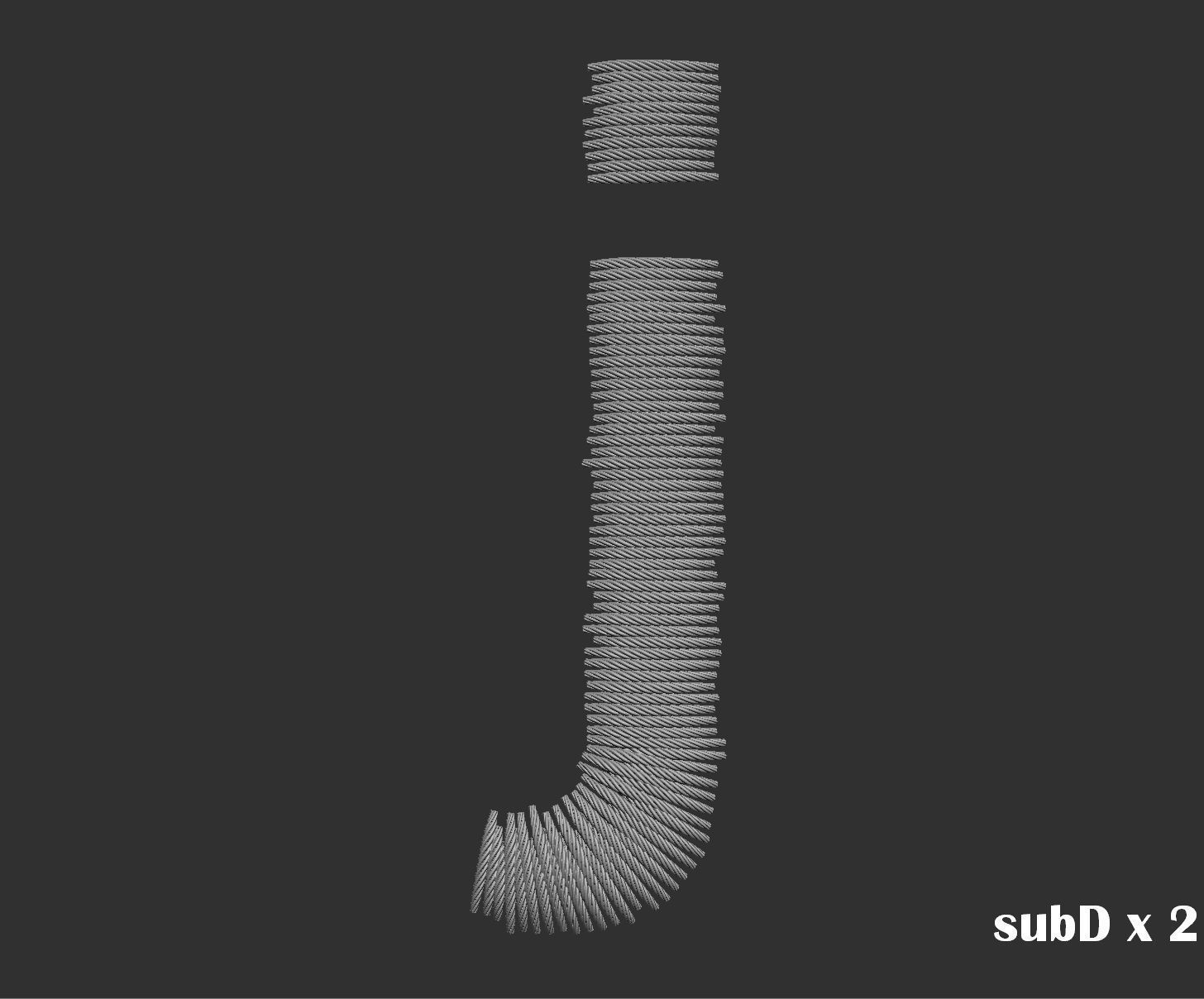 EmbroideryCG Font English03A 3cm  ZBush Tools 3D model_46