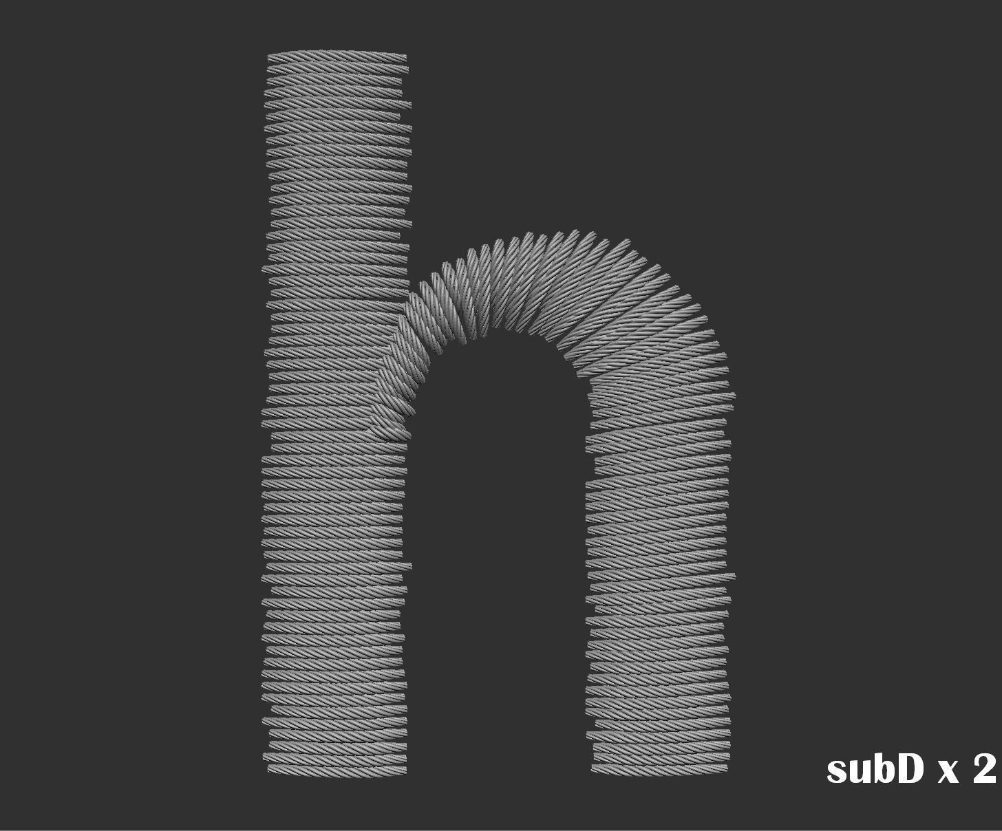 EmbroideryCG Font English03A 3cm  ZBush Tools 3D model_44