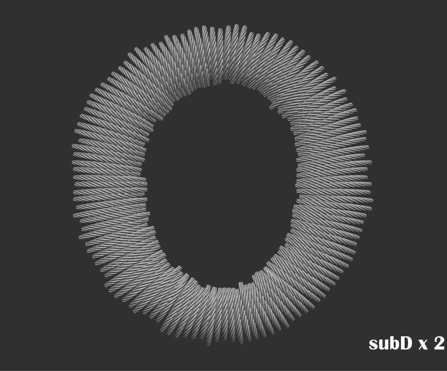 EmbroideryCG Font English03A 3cm  ZBush Tools 3D model_51