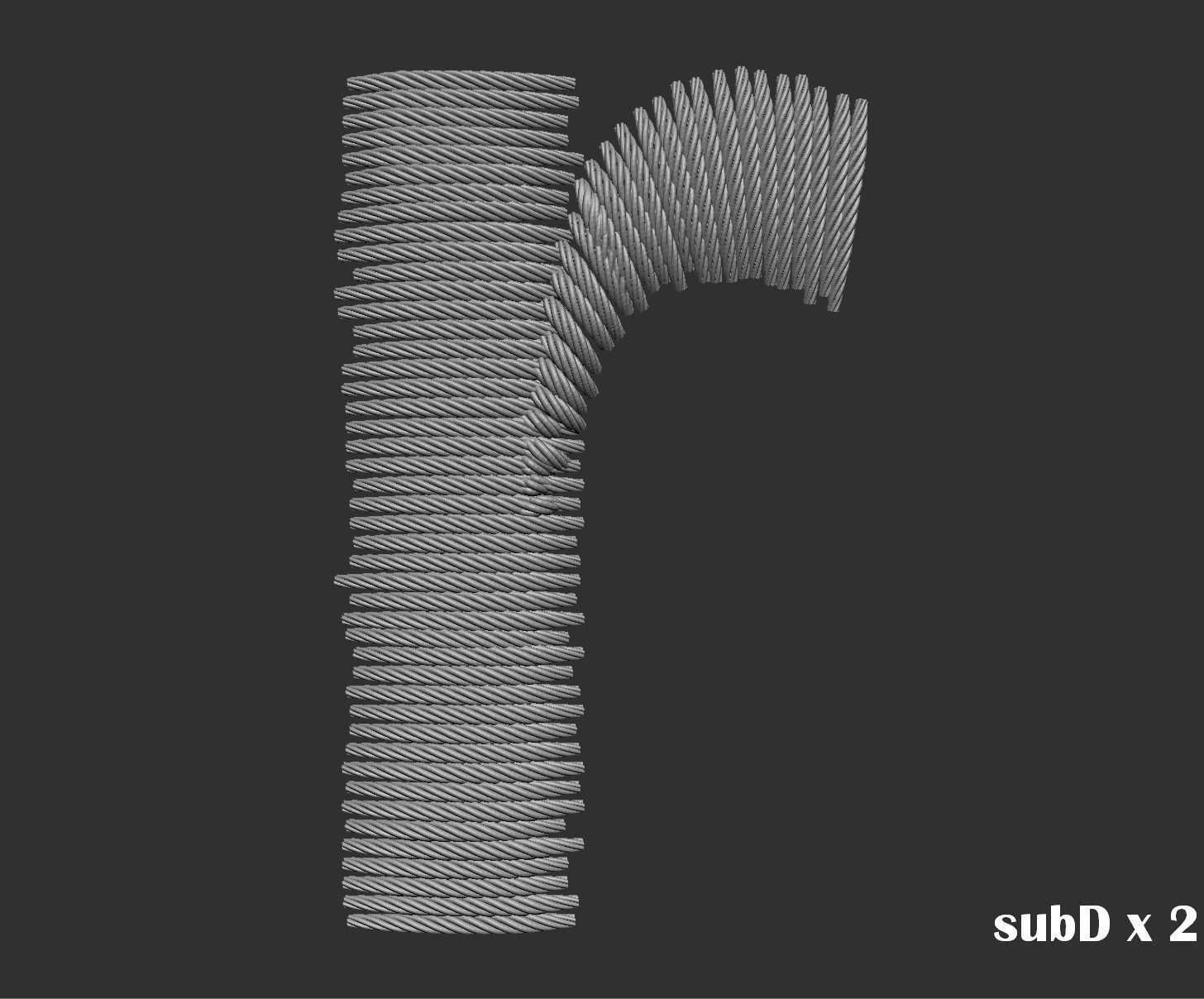 EmbroideryCG Font English03A 3cm  ZBush Tools 3D model_54