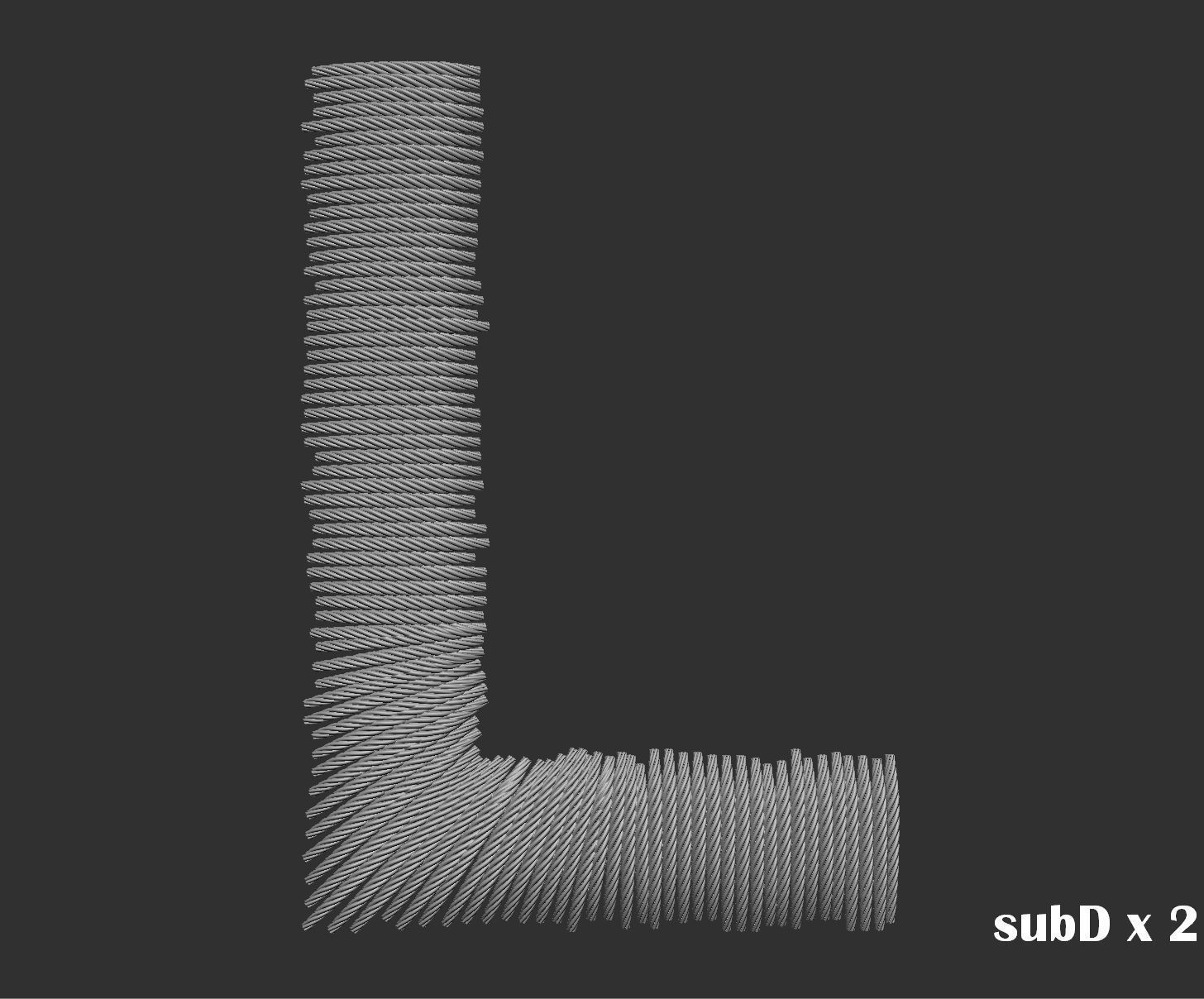 EmbroideryCG Font English03A 3cm  ZBush Tools 3D model_22