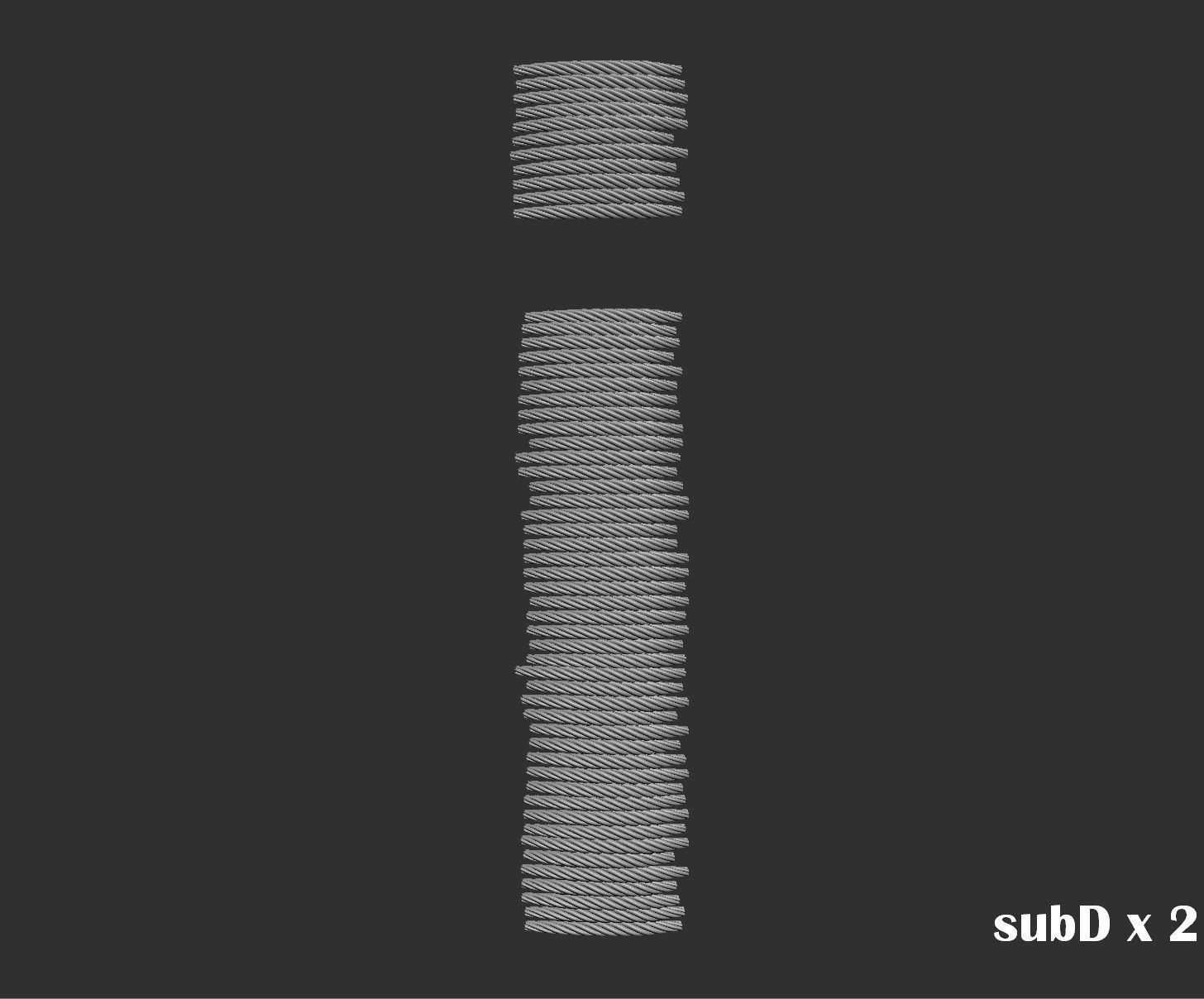 EmbroideryCG Font English03A 3cm  ZBush Tools 3D model_45