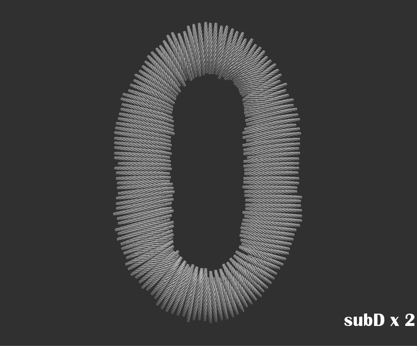 EmbroideryCG Font English03A 3cm  ZBush Tools 3D model_1