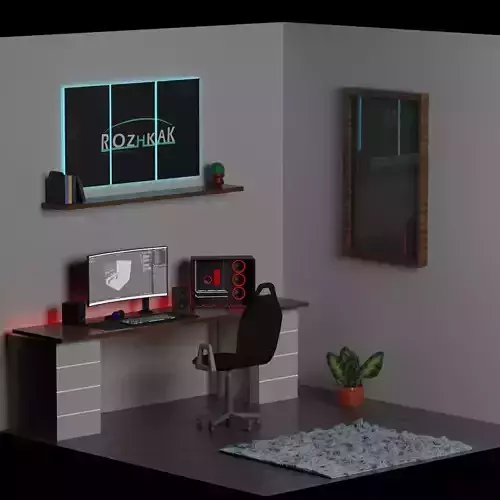 Game setup low poly