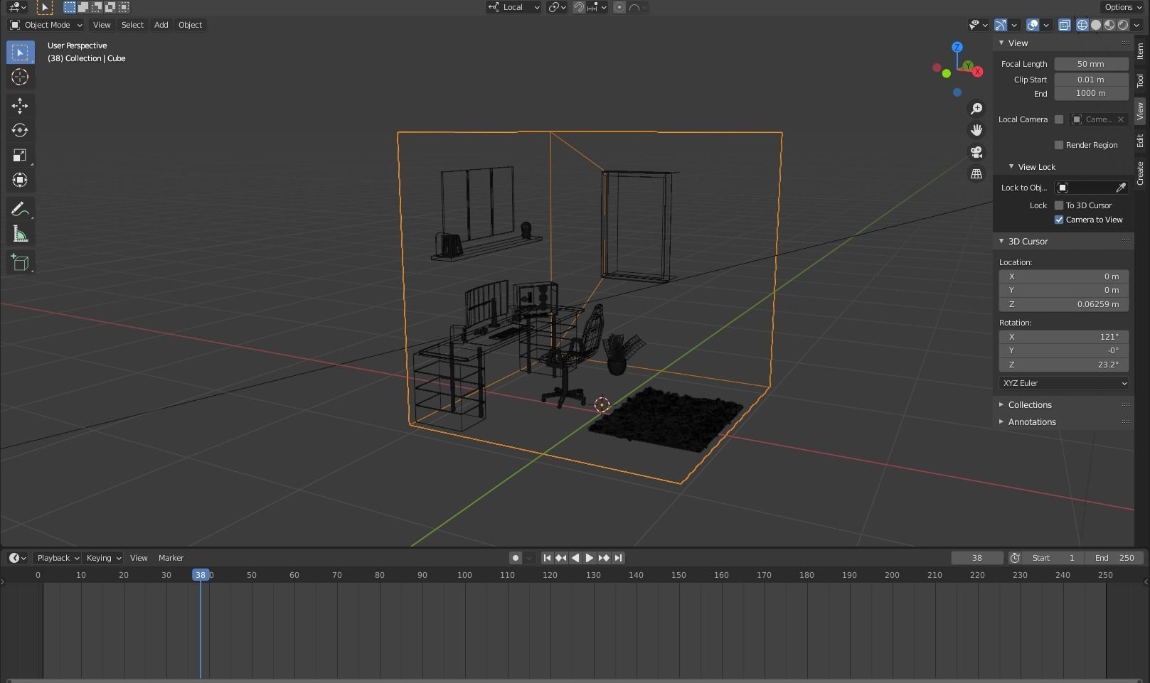 Game setup low poly Low-poly 3D model_7