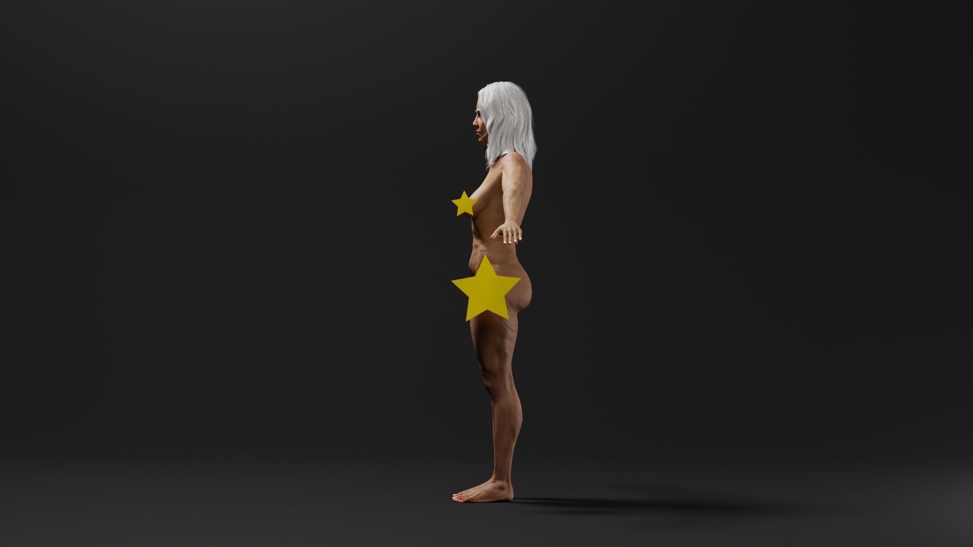 Realistic Female Character - Granny Letty 3D model_5