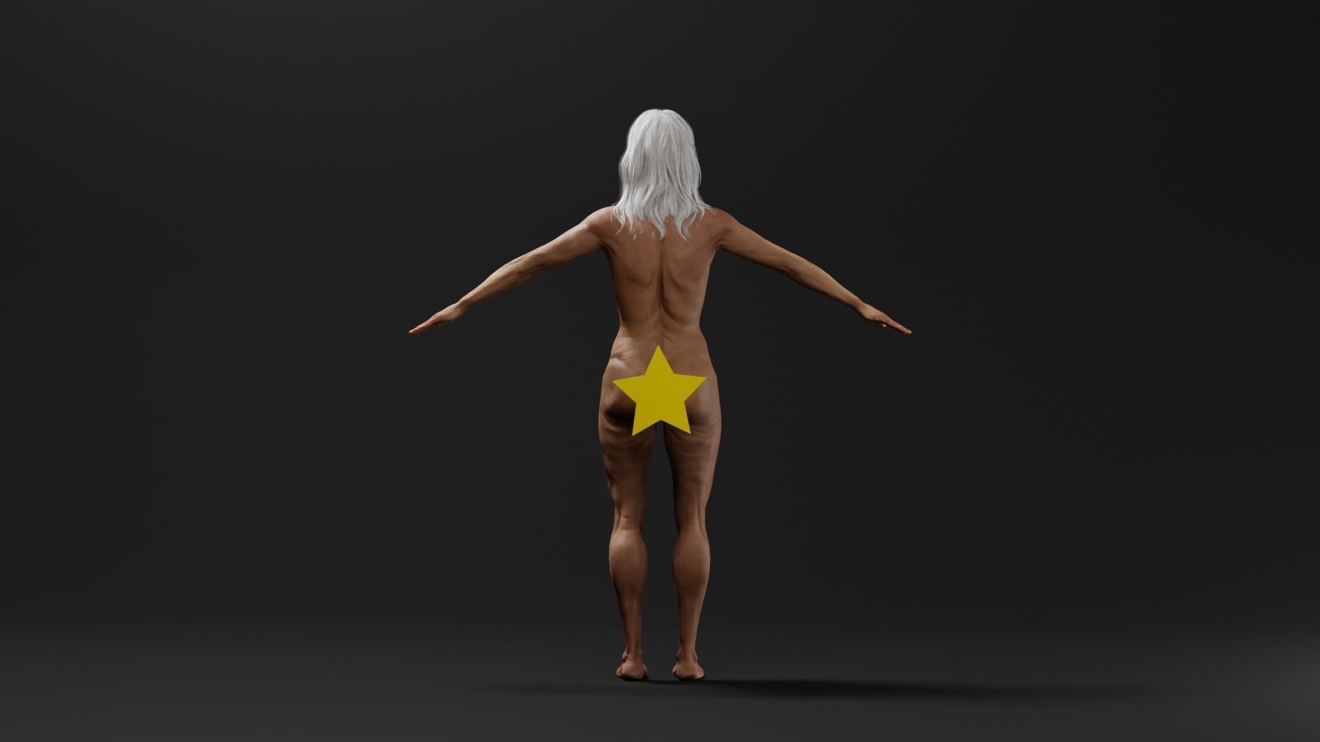 Realistic Female Character - Granny Letty 3D model_4