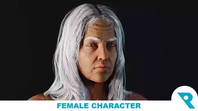 Realistic Female Character - Granny Letty 3D model