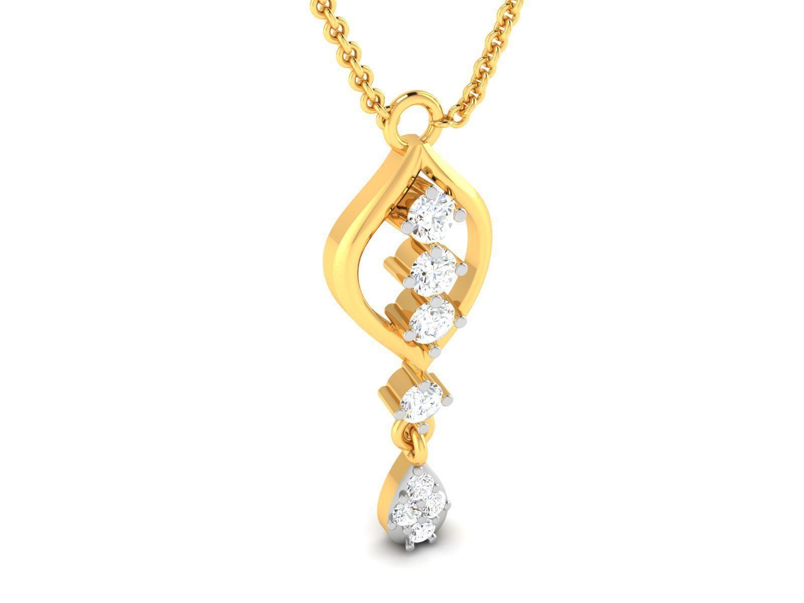 Women pendant 3D print model_1