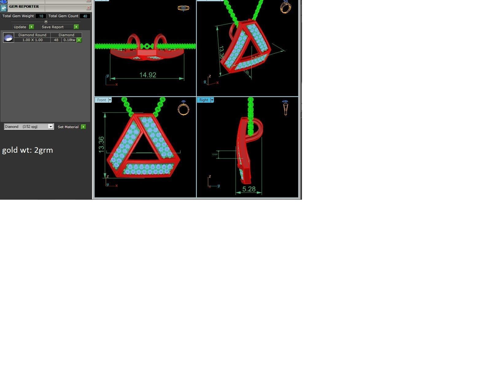 Women pendant 3D print model_1