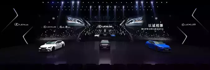 Lexus launch stage  booth 