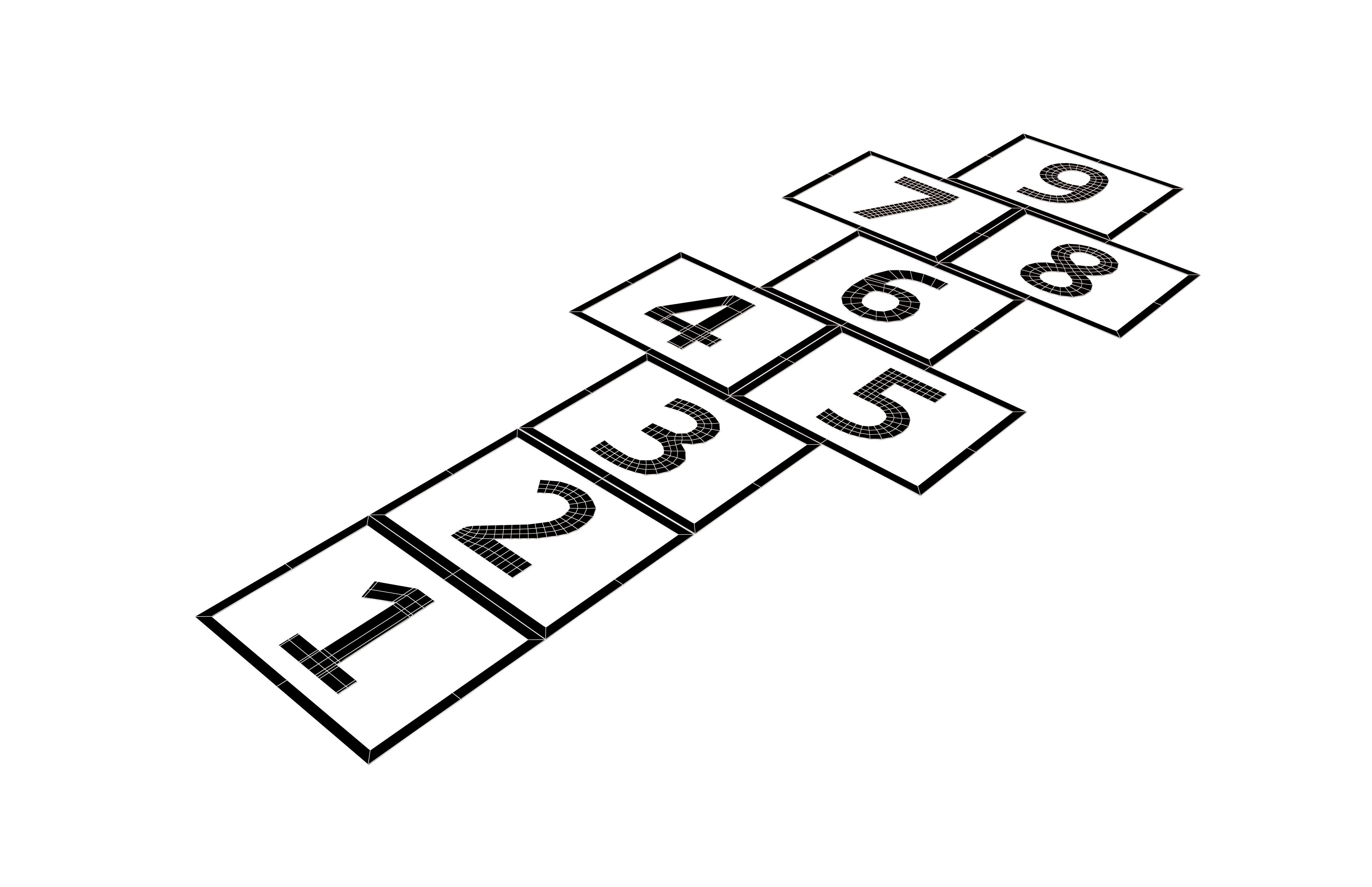 Hopscotch V1 002 Low-poly 3D model_6