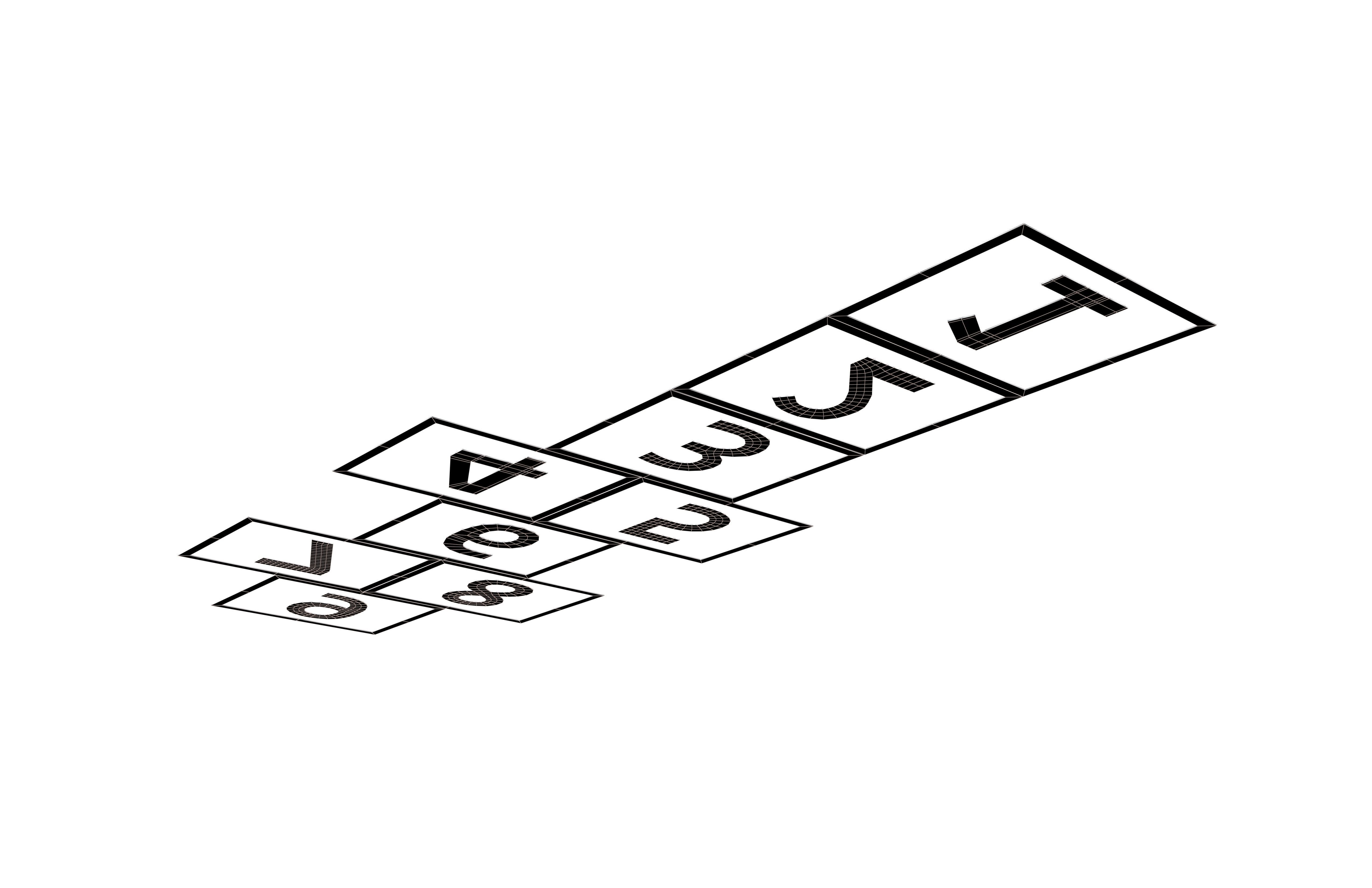 Hopscotch V1 002 Low-poly 3D model_7