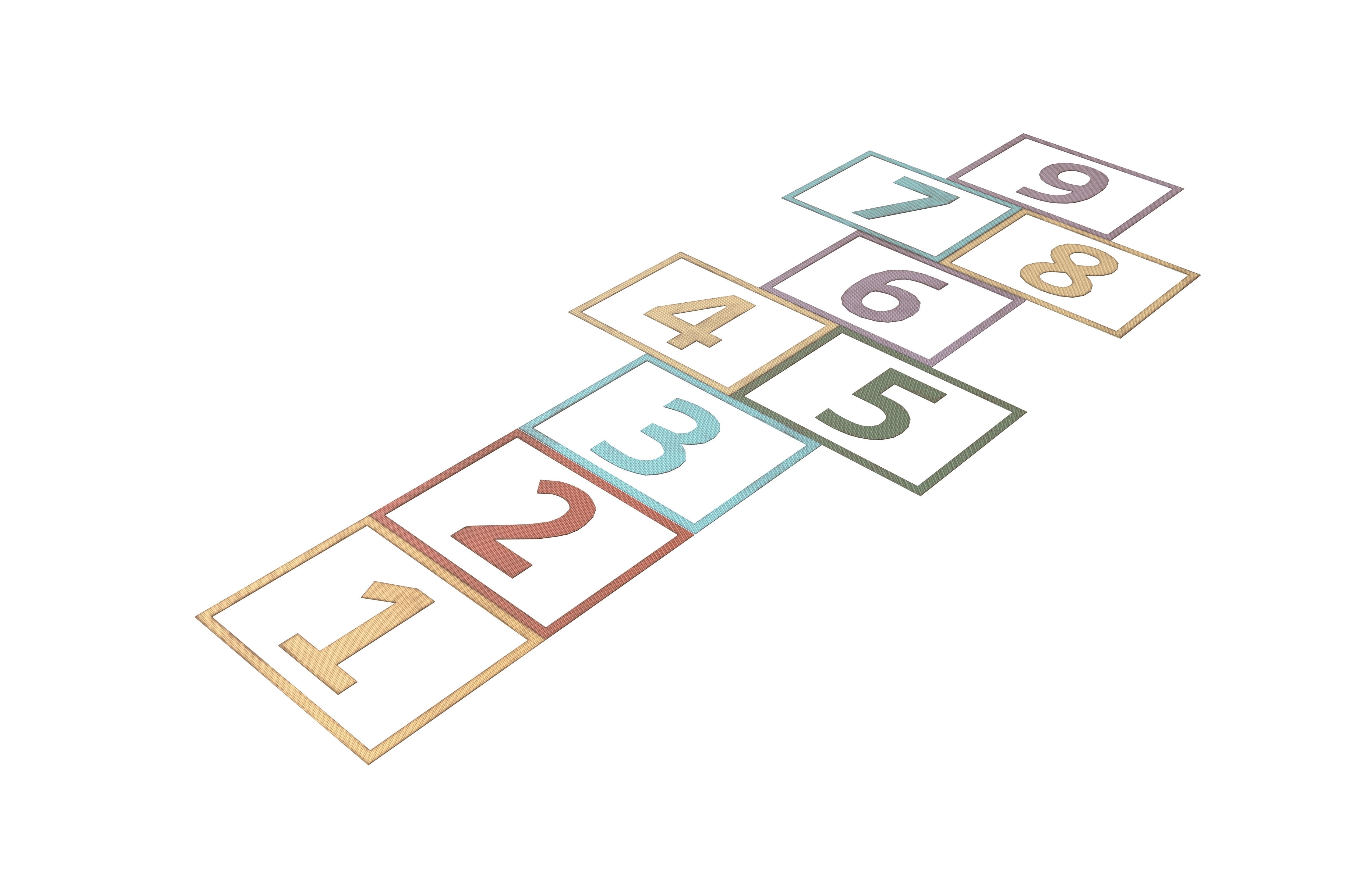 Hopscotch V1 003 Low-poly 3D model_2