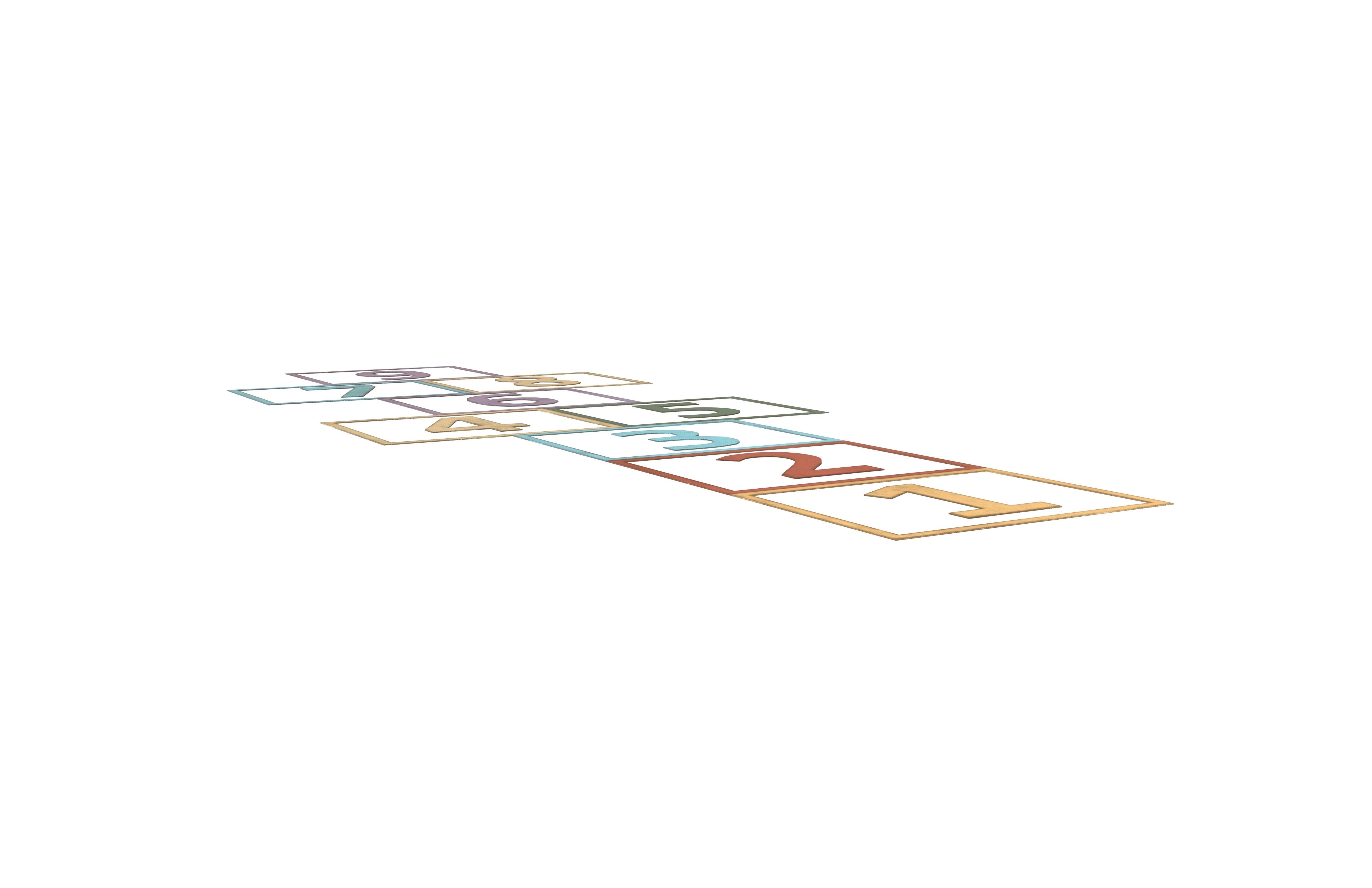 Hopscotch V1 003 Low-poly 3D model_1