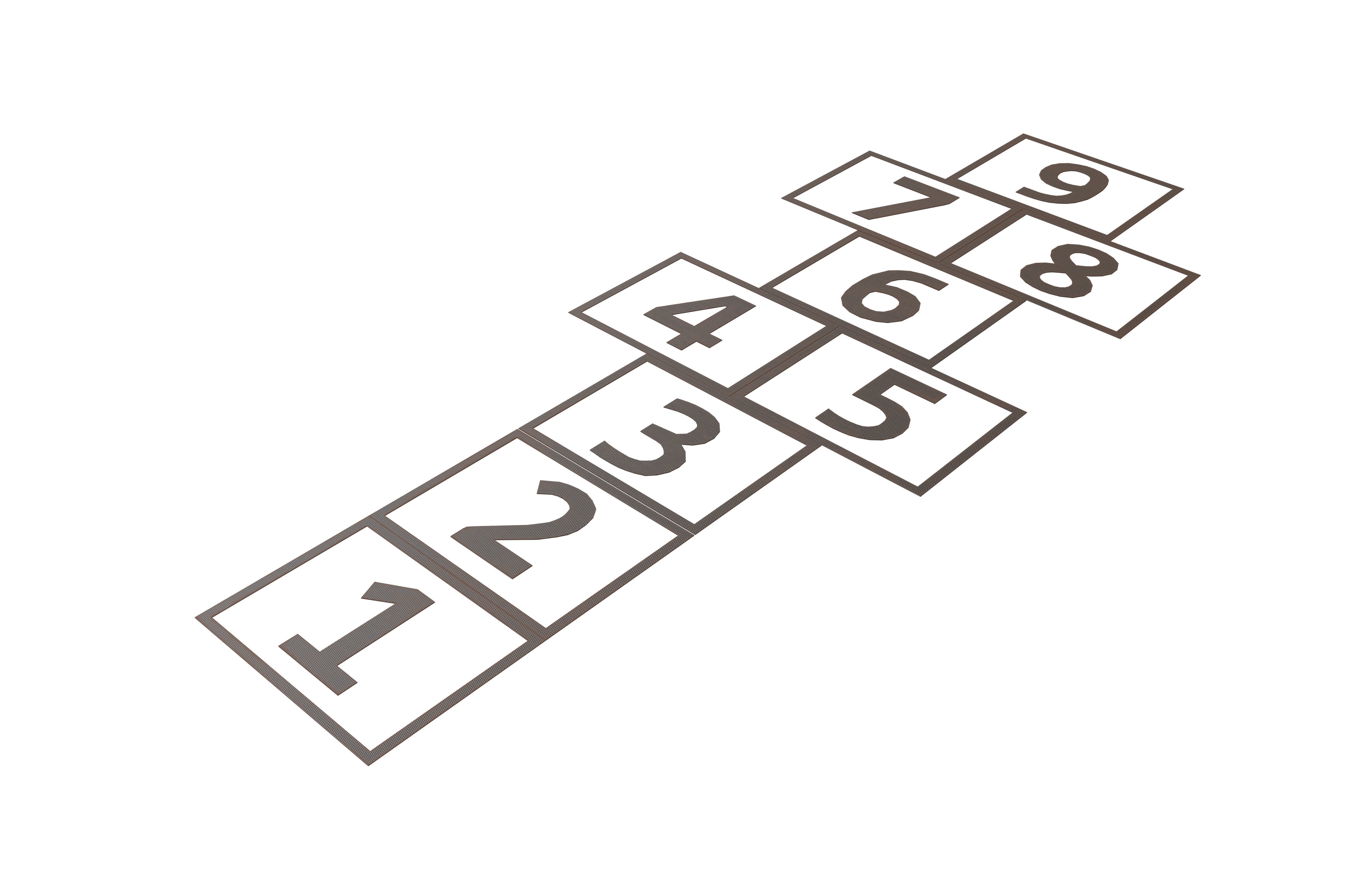 Hopscotch V1 004 Low-poly 3D model_2