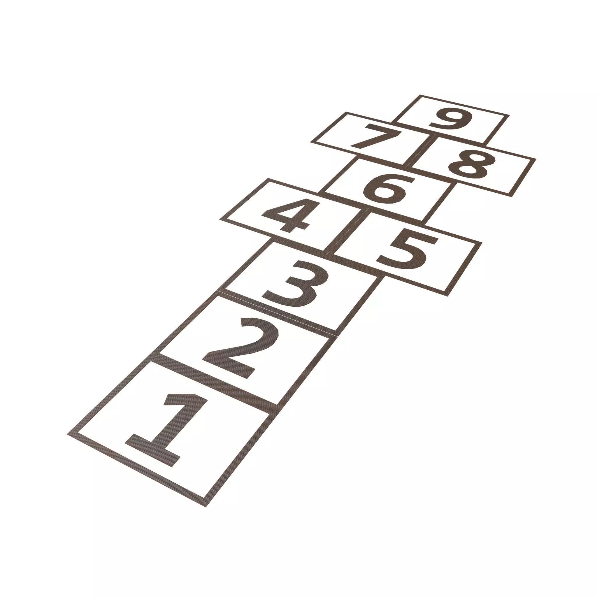 Hopscotch V1 004 Low-poly 3D model_0