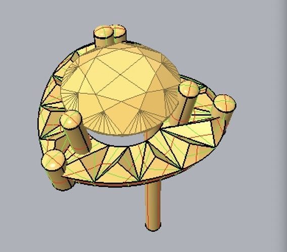 Jewelry earring 3D print model
