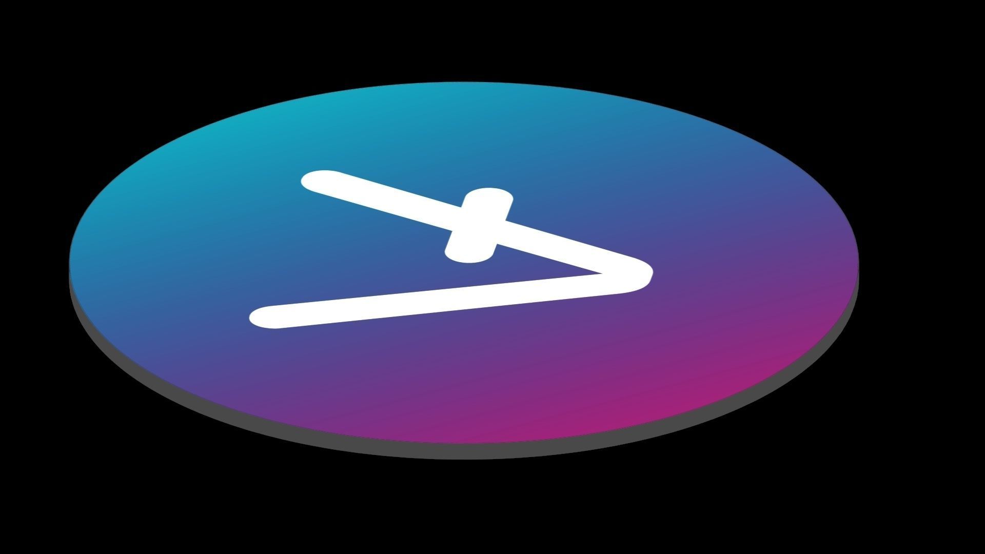 AAVE Btc Bitcoin Crypto Coin Token Blockchain Nft0026 3D model_3