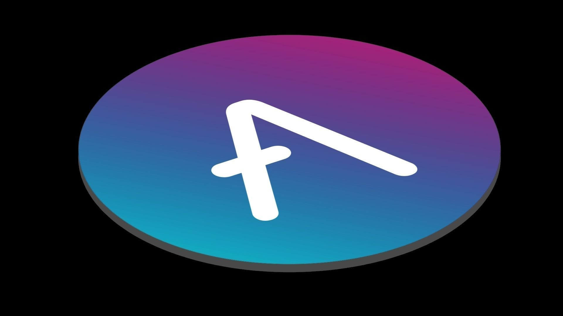 AAVE Btc Bitcoin Crypto Coin Token Blockchain Nft0026 3D model_2