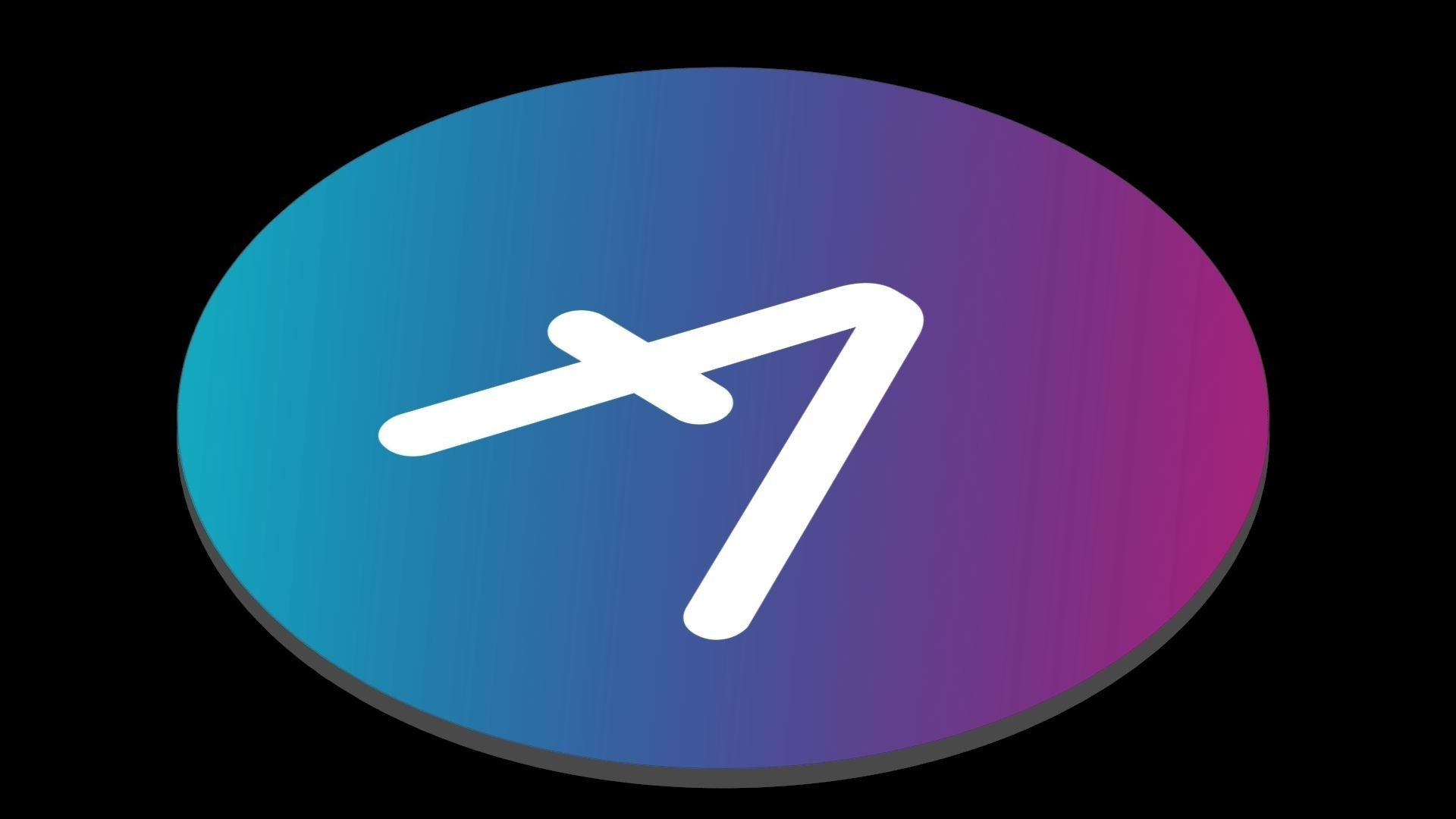 AAVE Btc Bitcoin Crypto Coin Token Blockchain Nft0026 3D model_4