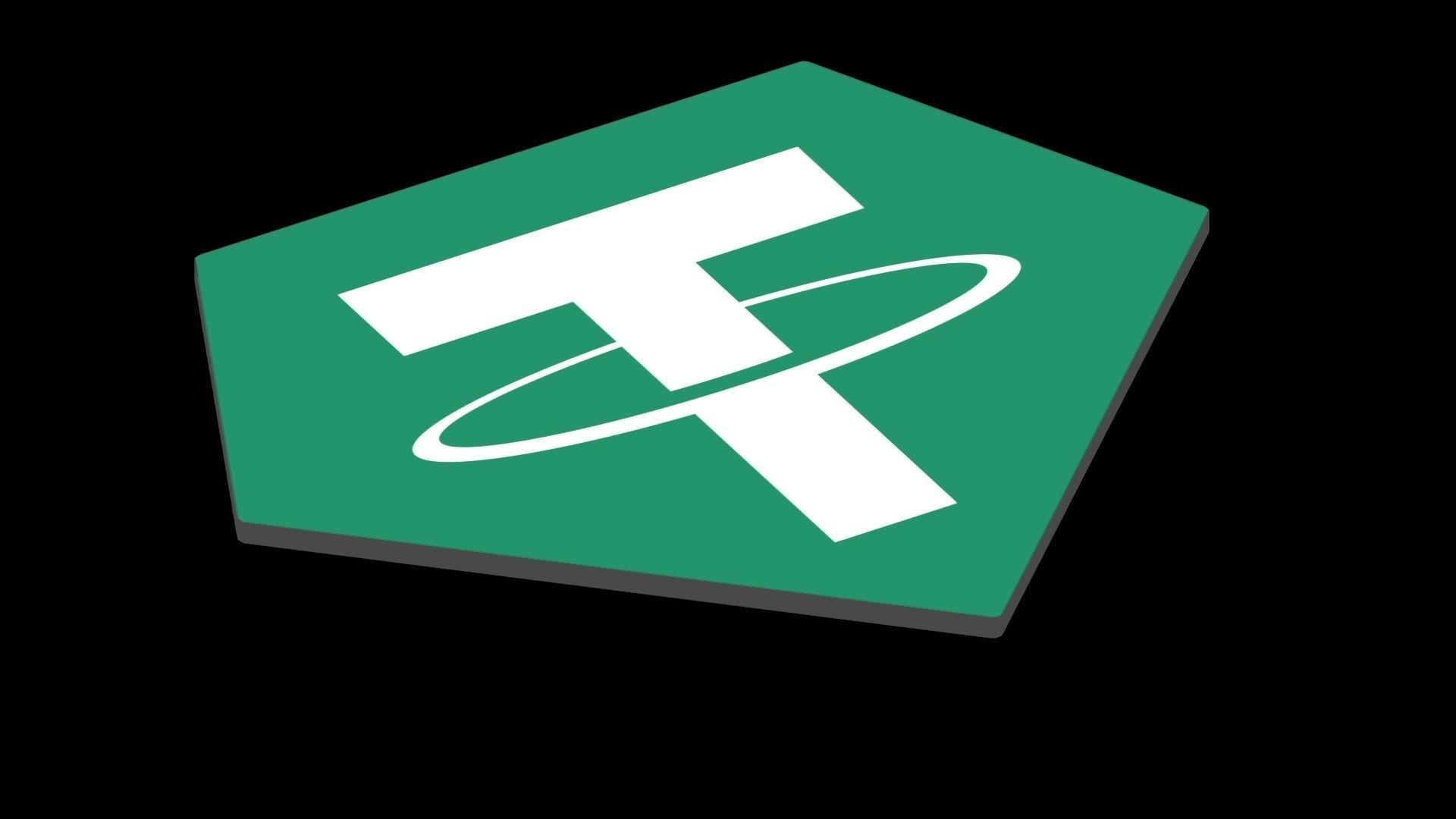 USDT Tether Btc Bitcoin Crypto Coin Token Blockchain Nft0019 3D model_1