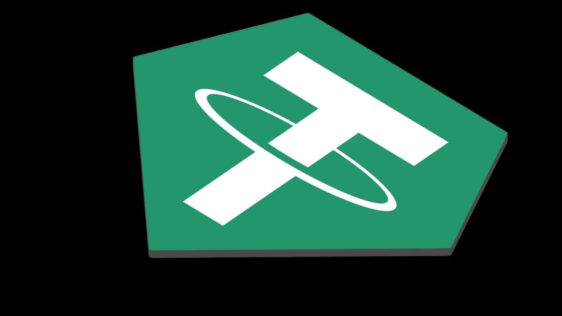 USDT Tether Btc Bitcoin Crypto Coin Token Blockchain Nft0019 3D model_3