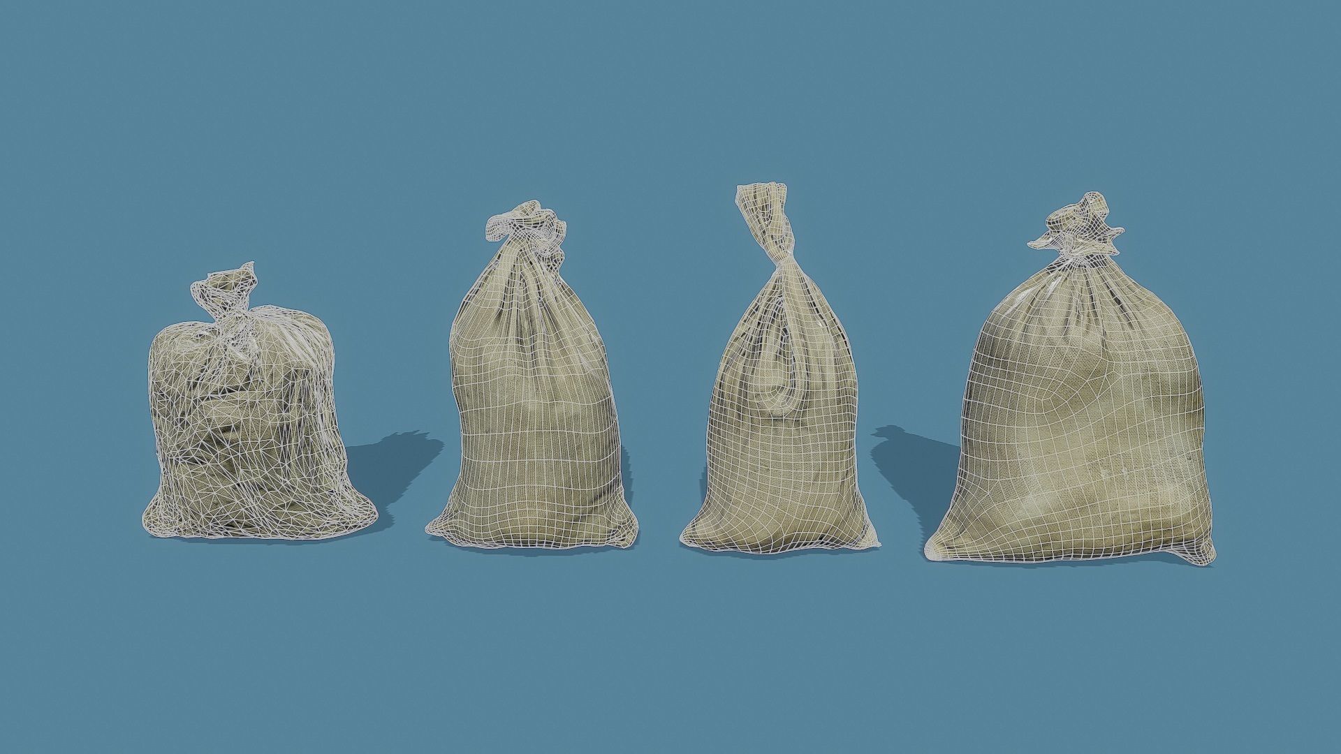 3D Scan Bags Pack - Props Low-poly 3D model_1