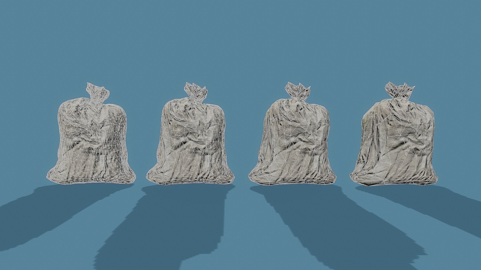 3D Scan Bags Pack - Props Low-poly 3D model_5