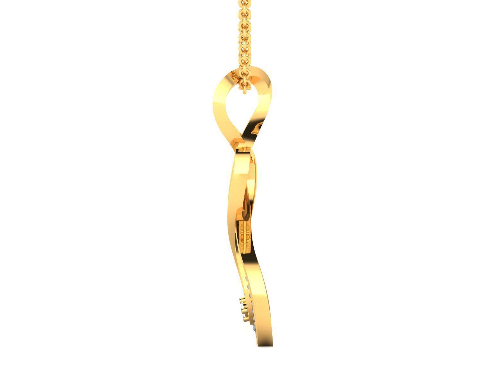 Women pendant 3D print model_3