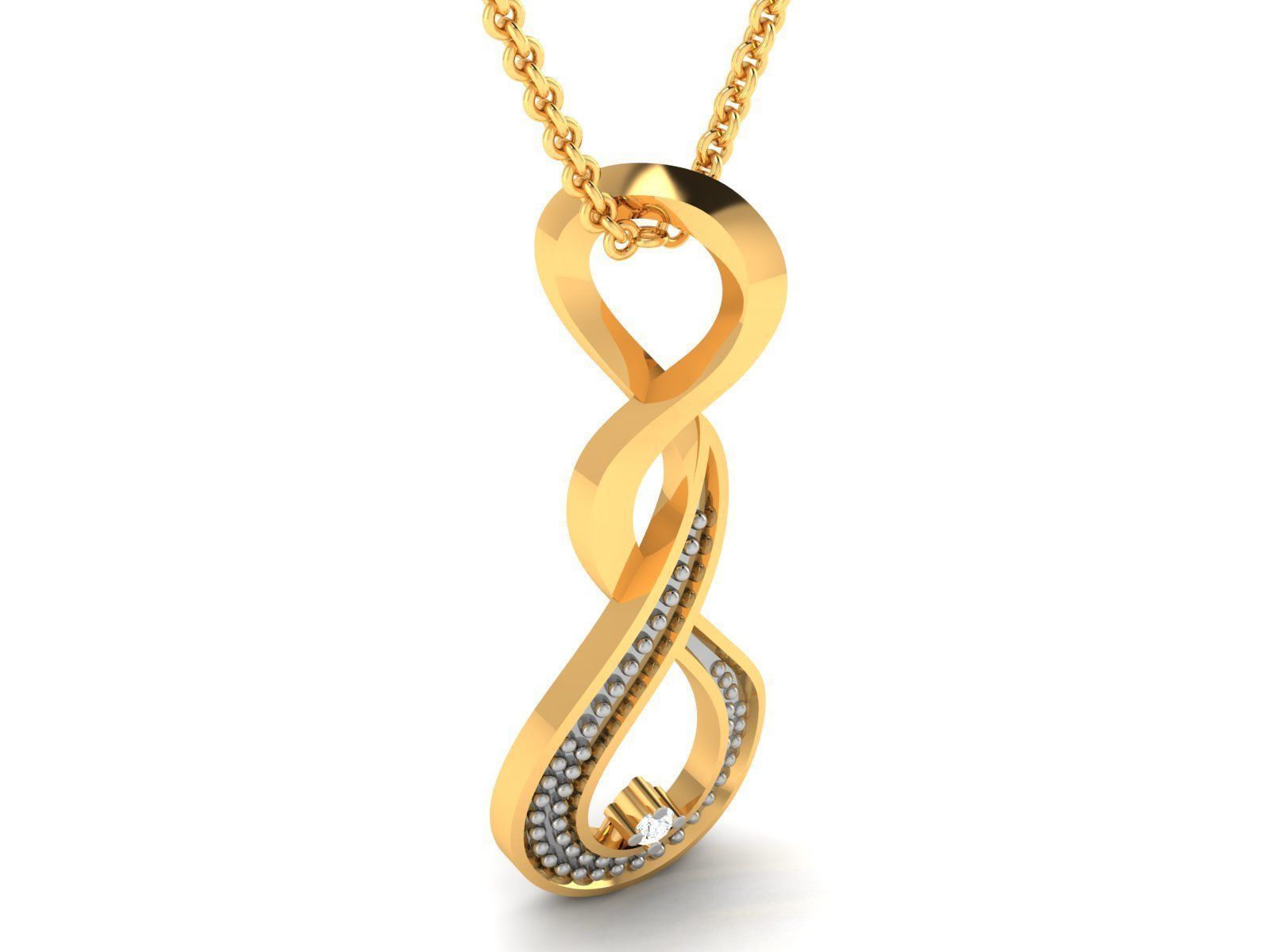 Women pendant 3D print model_2
