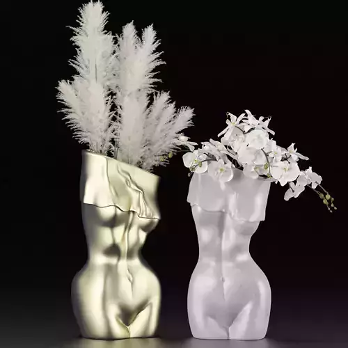 Vases in the form of a female body 