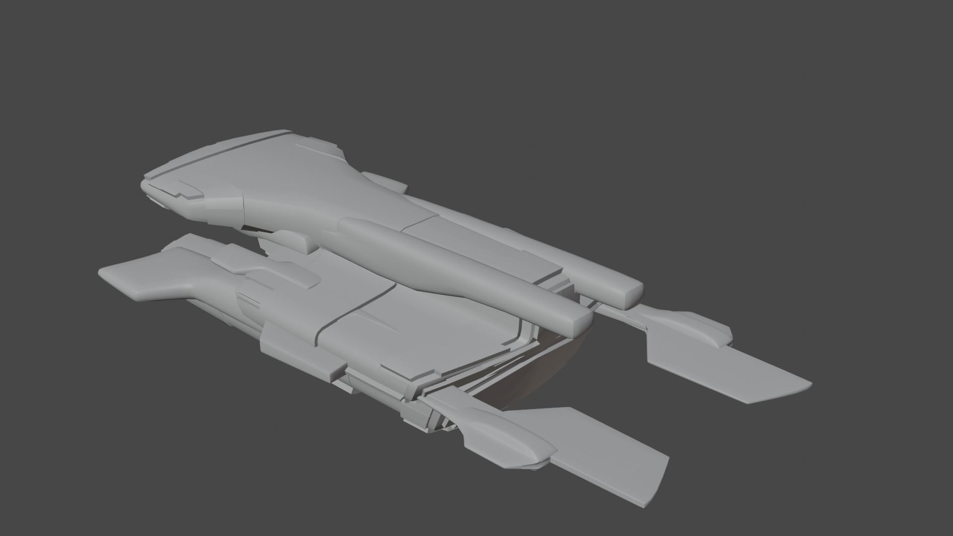 21 spaceship base meshes 3D model_4