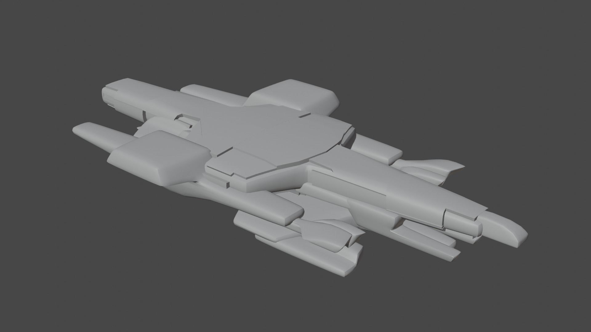 21 spaceship base meshes 3D model_6