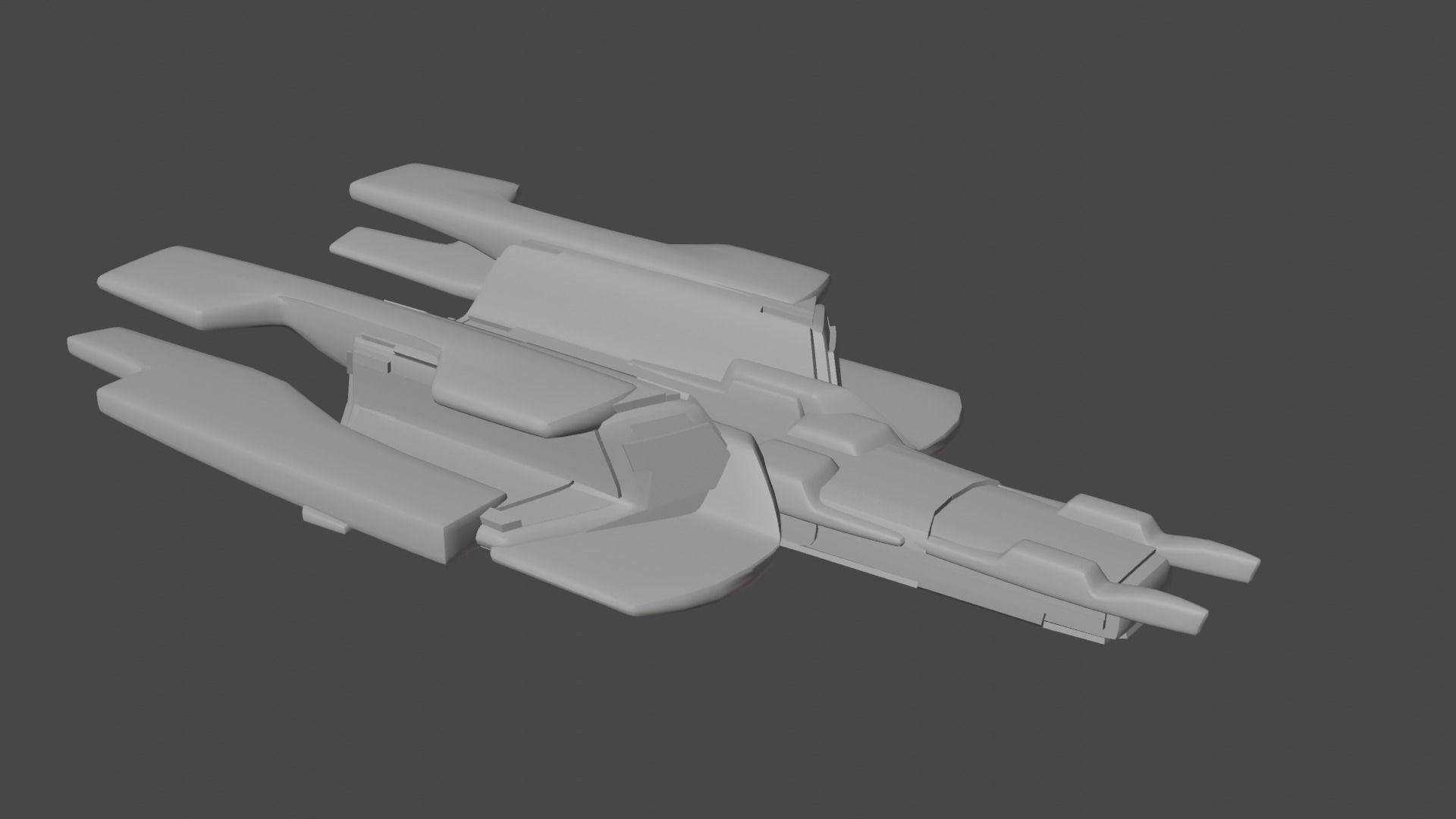21 spaceship base meshes 3D model_9