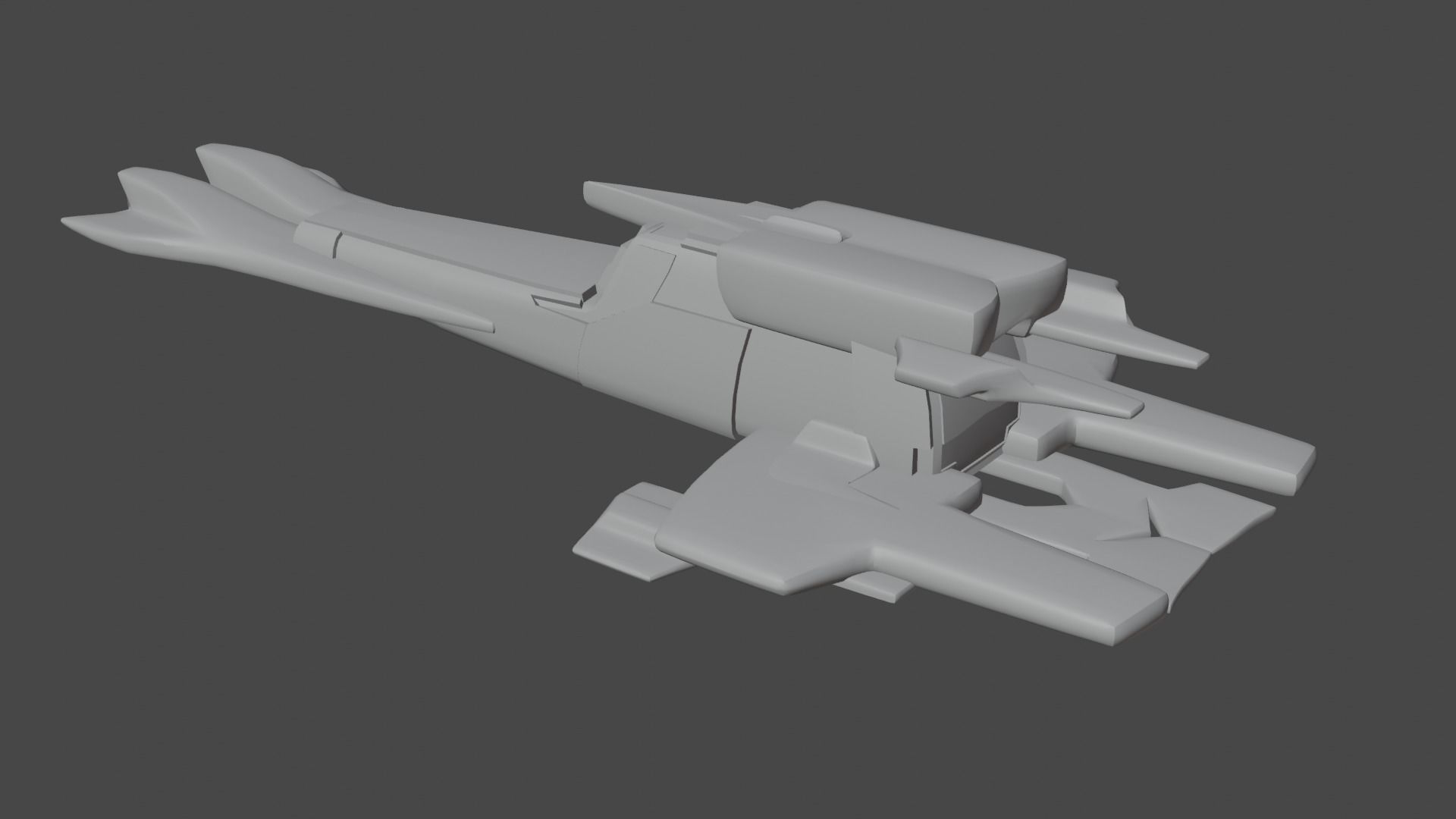 21 spaceship base meshes 3D model_13