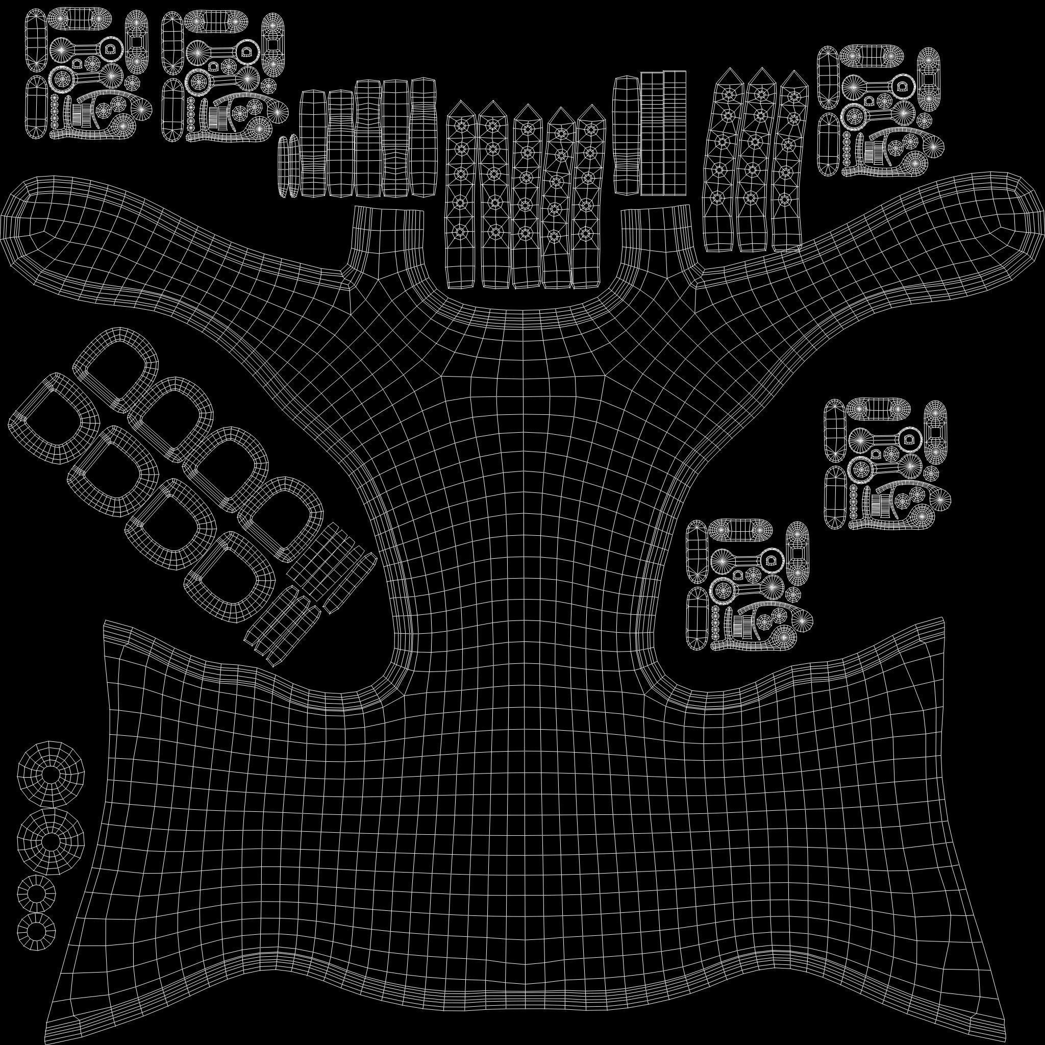 Ladies Leather Detailed Corset Low-poly 3D model_13